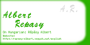 albert repasy business card